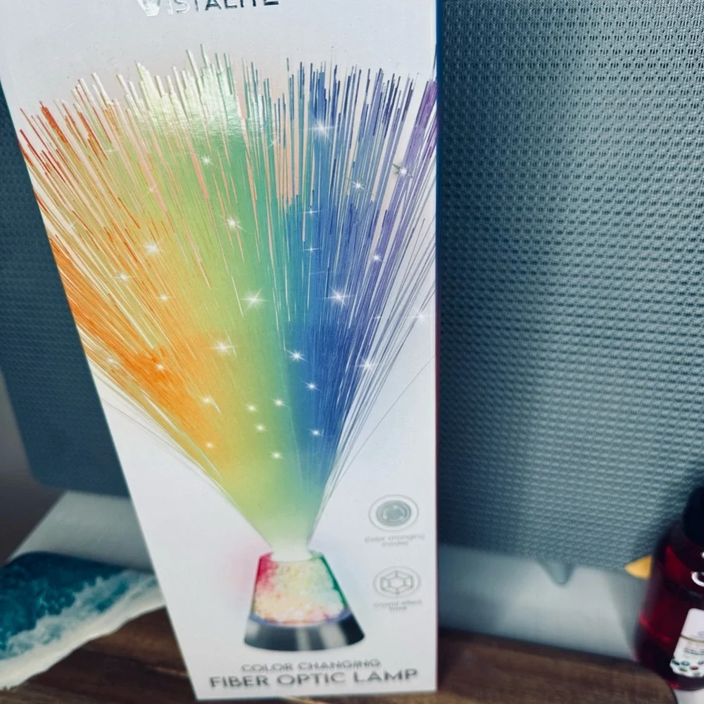 Color Changing Fiber Optic Lamp - Multicolor